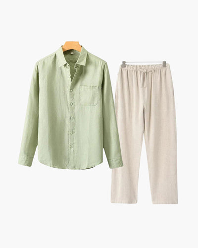 Variant image for Lässiges Leinen Langarmshirt für Damen und Herren – Atmungsaktives, Bequemes Langarm T-Shirt in Übergrößen-54