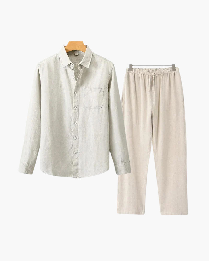 Variant image for Lässiges Leinen Langarmshirt für Damen und Herren – Atmungsaktives, Bequemes Langarm T-Shirt in Übergrößen-11