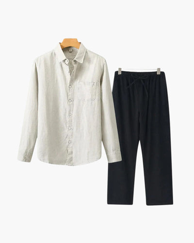 Variant image for Lässiges Leinen Langarmshirt für Damen und Herren – Atmungsaktives, Bequemes Langarm T-Shirt in Übergrößen-16