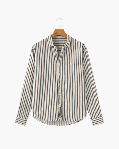 Variant image for Elegantes Herren Streifenhemd Langarm in Slim Fit – Klassisches Design aus 100% Baumwolle für formelle Anlässe-9