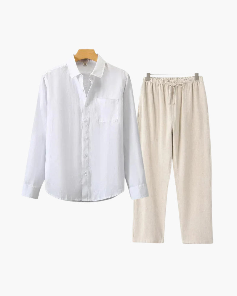 Variant image for Lässiges Leinen Langarmshirt für Damen und Herren – Atmungsaktives, Bequemes Langarm T-Shirt in Übergrößen-31