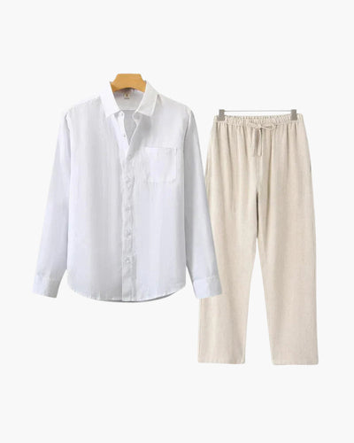 Variant image for Lässiges Leinen Langarmshirt für Damen und Herren – Atmungsaktives, Bequemes Langarm T-Shirt in Übergrößen-31