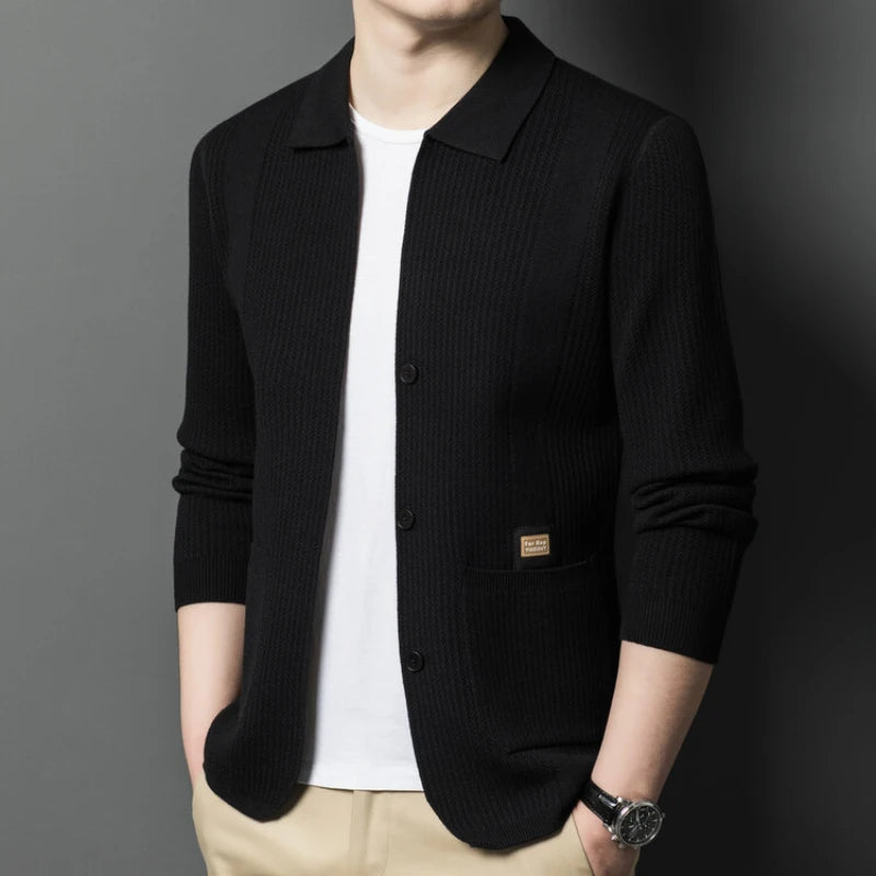Adrian | Eleganter Herren Cardigan aus Samt für Herbst