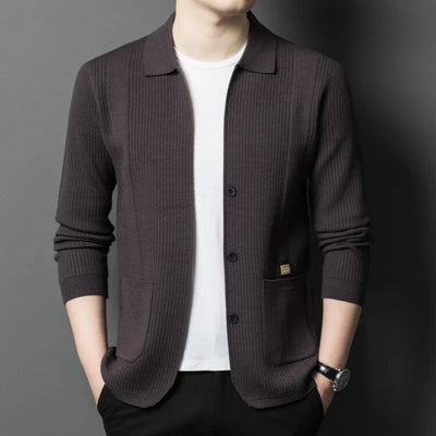 Adrian | Eleganter Herren Cardigan aus Samt für Herbst
