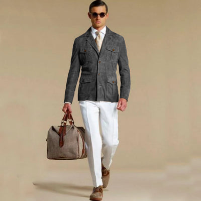 Adrian | Eleganter Wildlederblazer für Herren modern