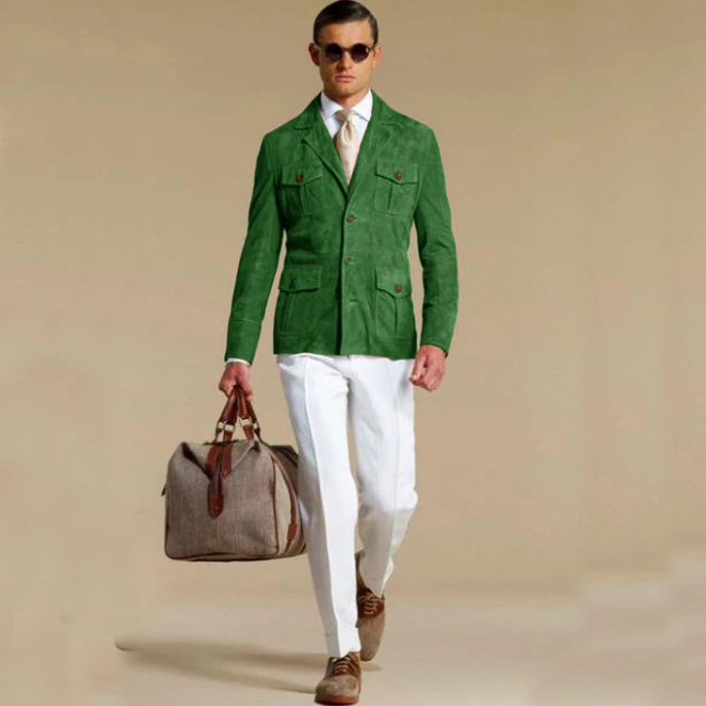 Adrian | Eleganter Wildlederblazer für Herren modern