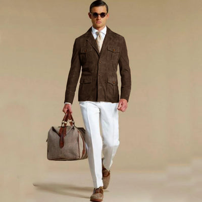 Adrian | Eleganter Wildlederblazer für Herren modern