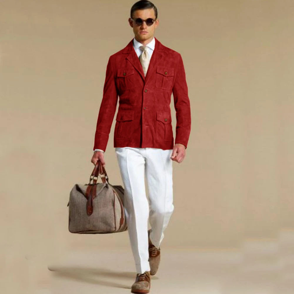 Adrian | Eleganter Wildlederblazer für Herren modern