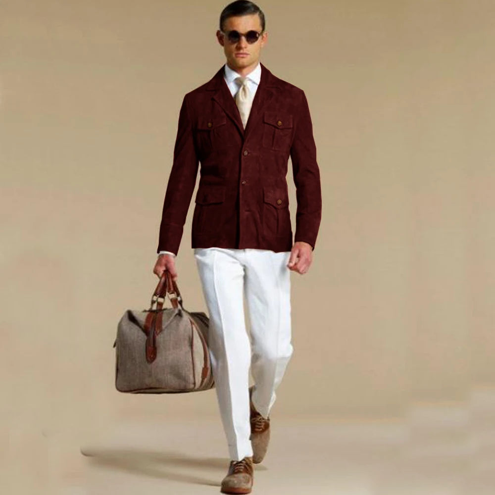 Adrian | Eleganter Wildlederblazer für Herren modern
