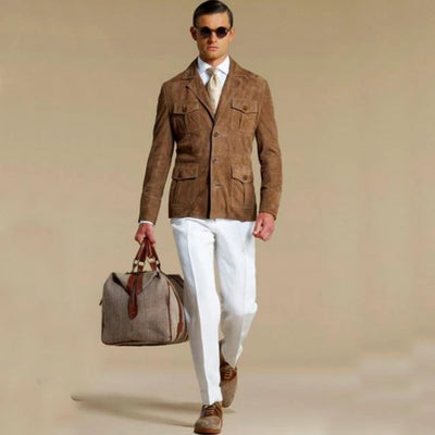 Adrian | Eleganter Wildlederblazer für Herren modern