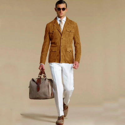 Adrian | Eleganter Wildlederblazer für Herren modern