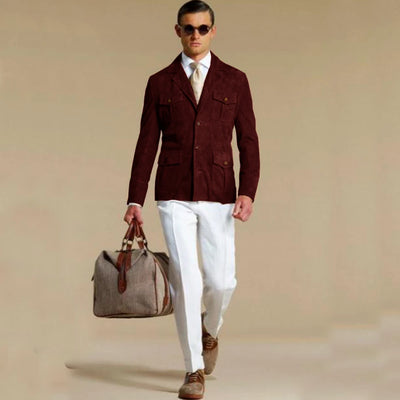 Adrian | Eleganter Wildlederblazer für Herren modern