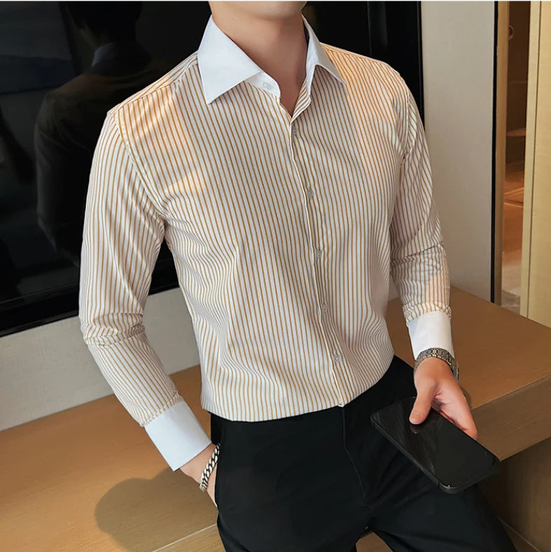 Adrian | Elegantes Herrenhemd langarm aus atmungsaktivem Stoff