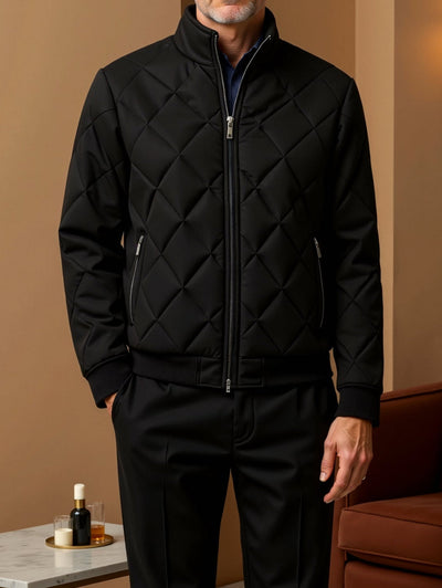 Alessandro | Elegante Steppjacke für Herren Schwarz 1