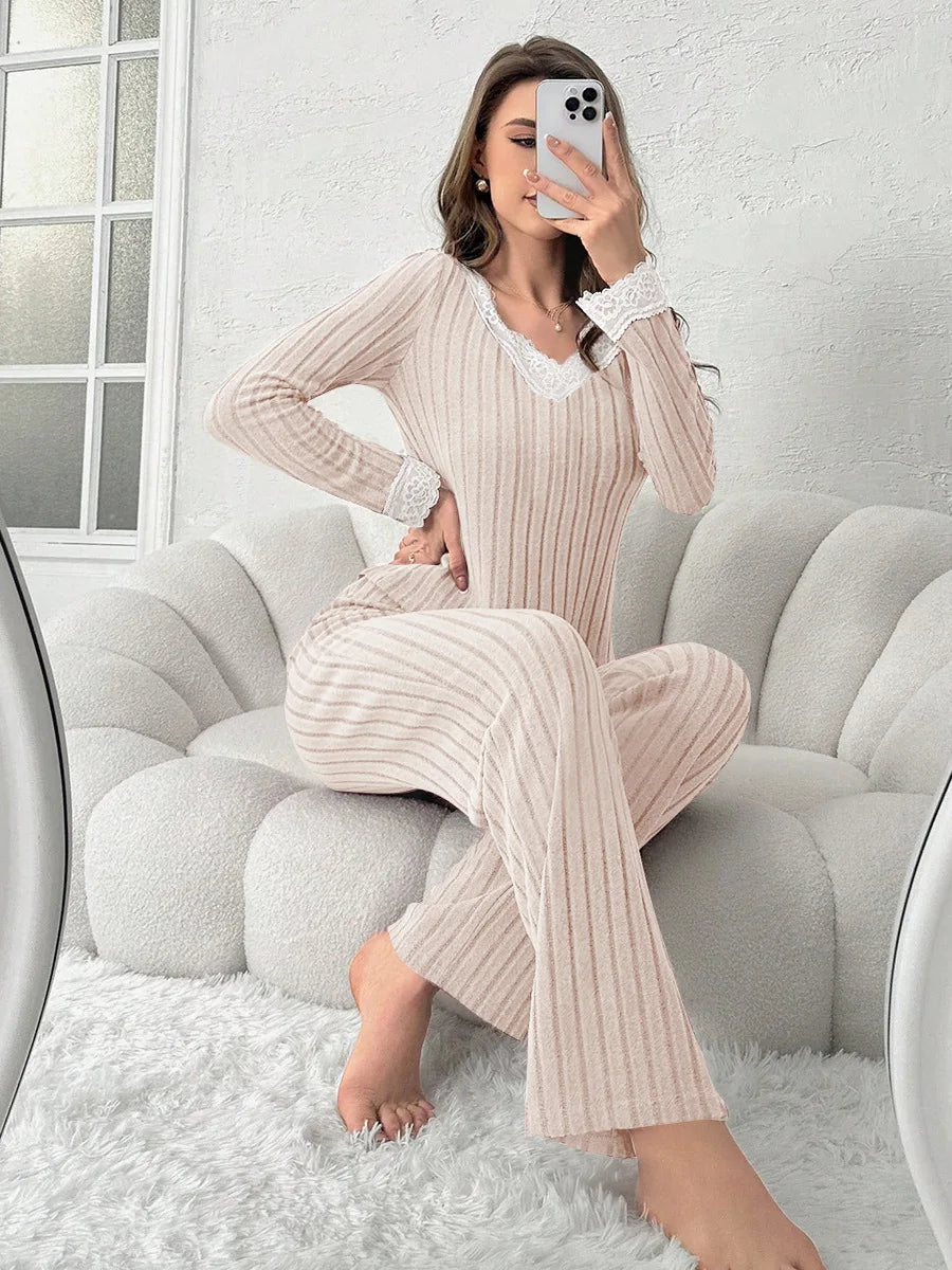 Amelie | Bequemer Pyjama für Damen Herbst-Winter 2