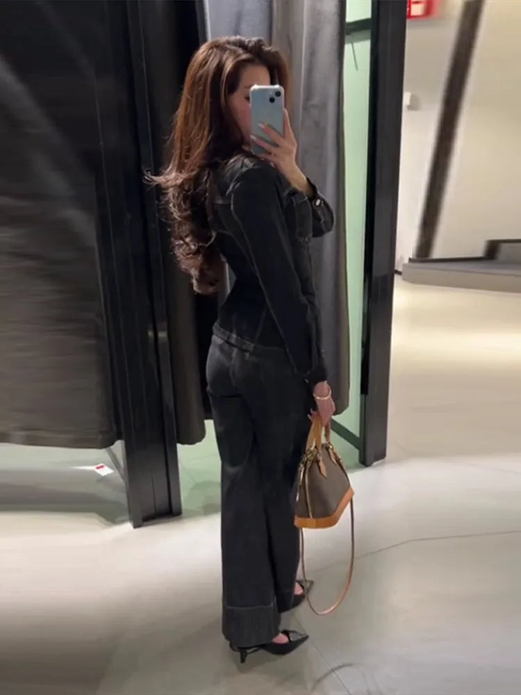 Amelie | Elegante Denimjacke für Damen Slim Fit Herbst