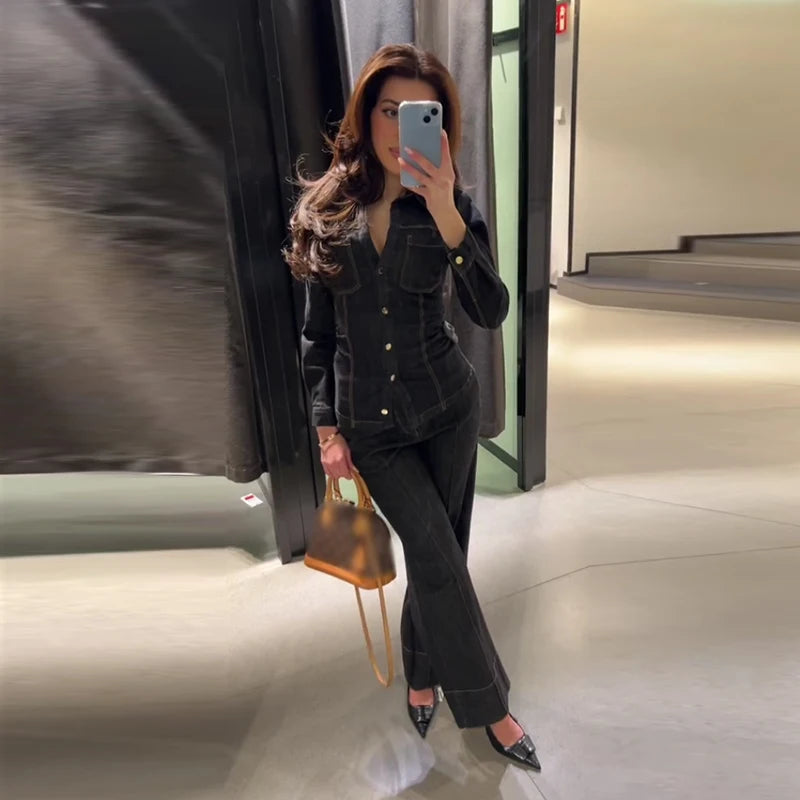 Amelie | Elegante Denimjacke für Damen Slim Fit Herbst