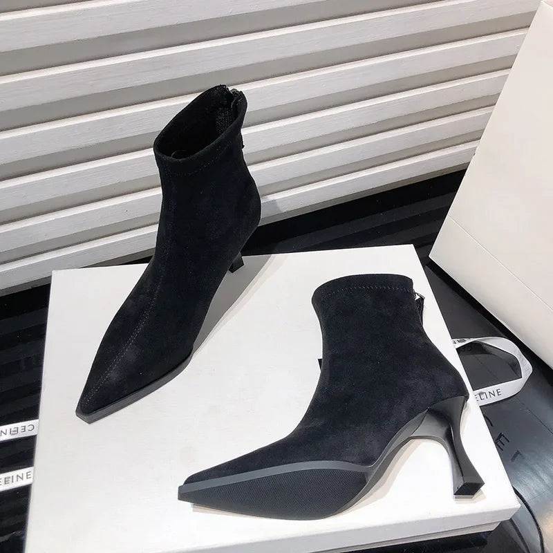 Amelie | Elegante Knöchelstiefel für Damen High Heel