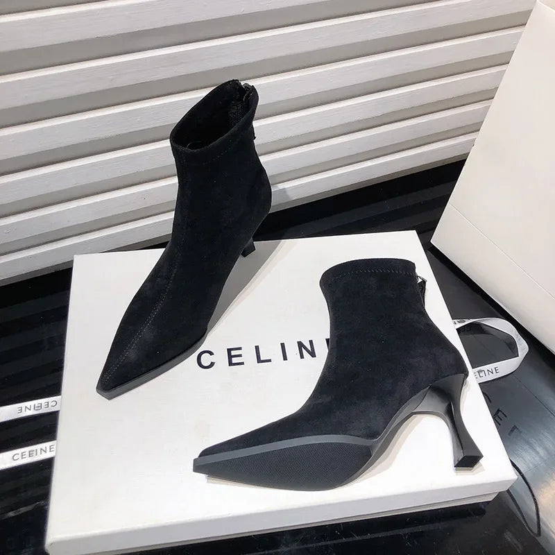 Amelie | Elegante Knöchelstiefel für Damen High Heel