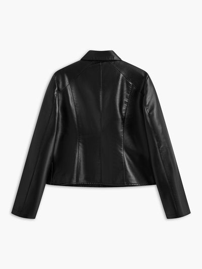 Amelie | Elegante Kunstlederjacke für Damen mit Nieten 3