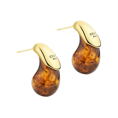 Amelie | Elegante Ohrringe Gold aus Harz für Damen