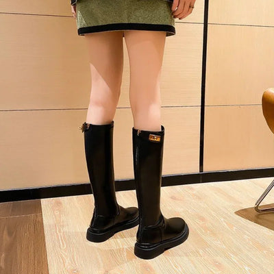 Amelie | Elegante Plateau Stiefel für Damen Schwarz Winter