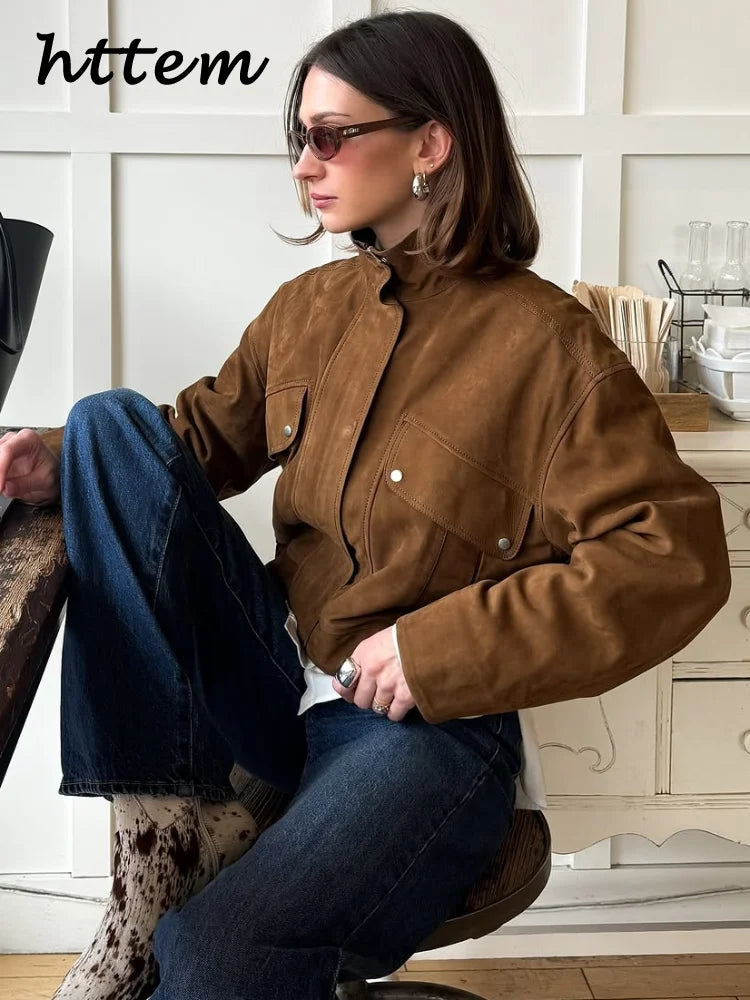 Amelie | Elegante Wildlederjacke für Damen Herbst