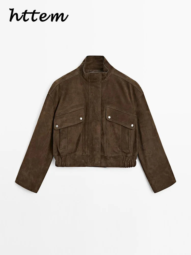 Amelie | Elegante Wildlederjacke für Damen Herbst