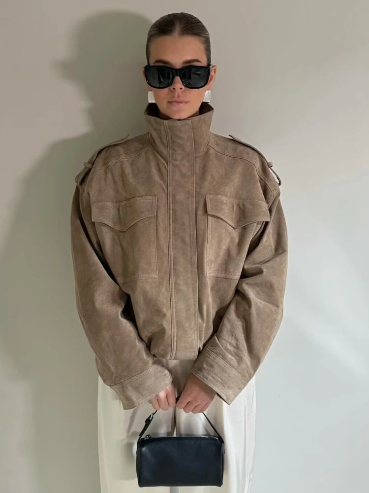 Amelie | Elegante Wildlederjacke für Damen Winter