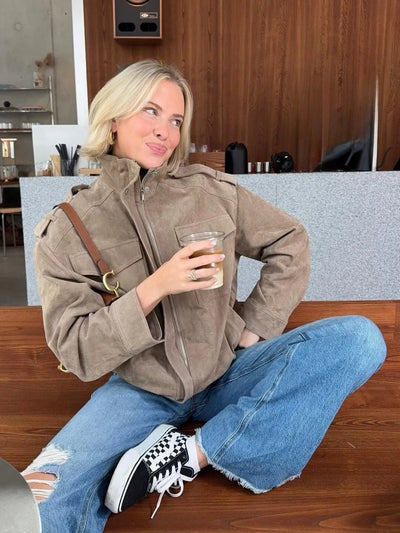 Amelie | Elegante Wildlederjacke für Damen Winter