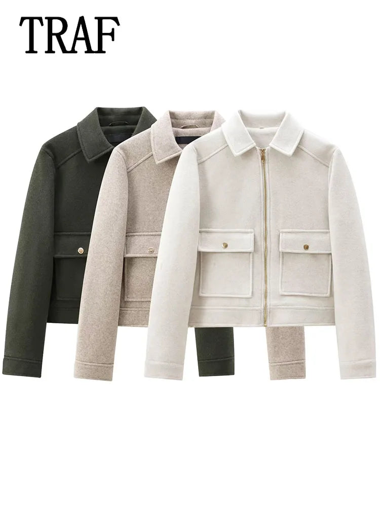 Amelie | Elegante Winterjacke für Damen mit Taschen