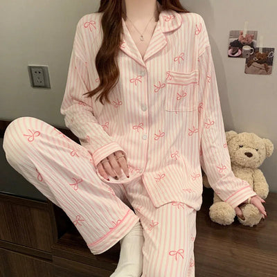Amelie | Eleganter Baumwollpyjama für Damen lang 9