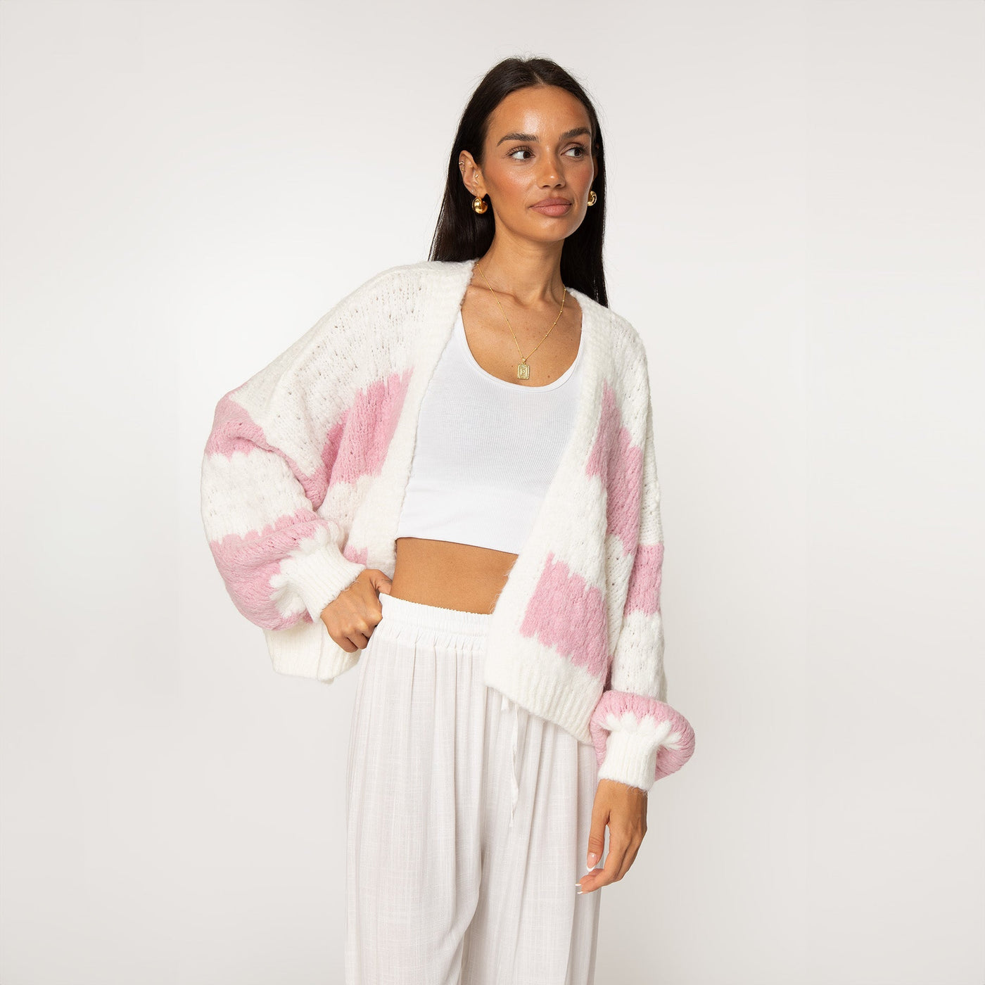 Amelie | Eleganter Cardigan für Damen Oversized Pastell