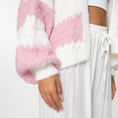 Amelie | Eleganter Cardigan für Damen Oversized Pastell