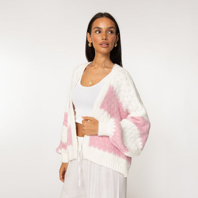 Amelie | Eleganter Cardigan für Damen Oversized Pastell