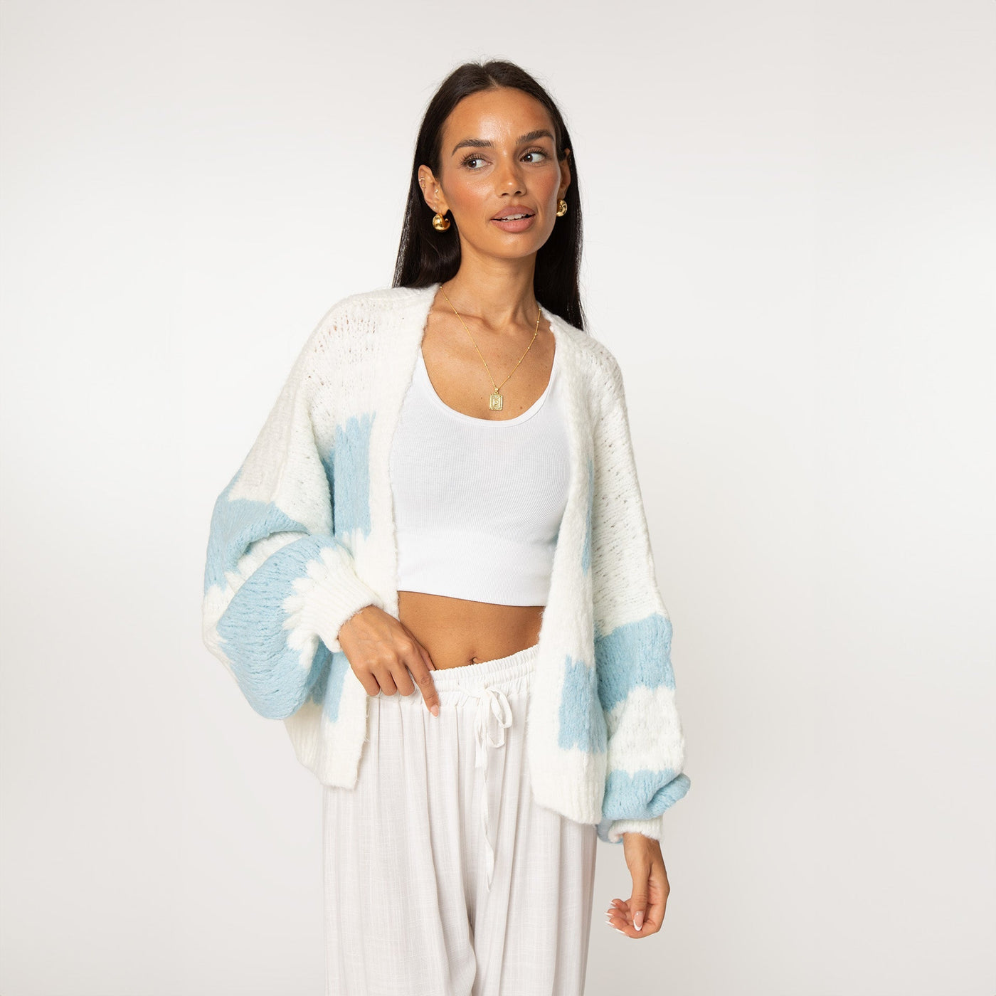 Amelie | Eleganter Cardigan für Damen Oversized Pastell