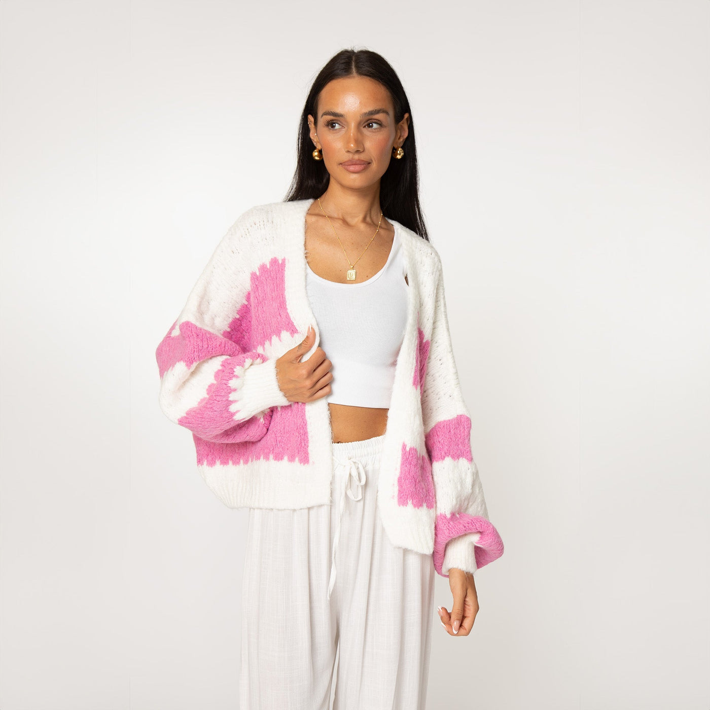 Amelie | Eleganter Cardigan für Damen Oversized Pastell