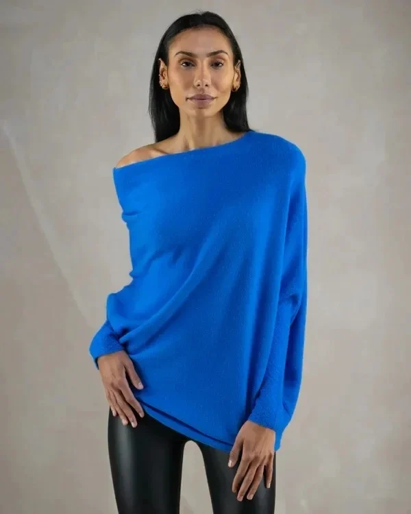 Amelie | Eleganter Drapierter Damenpullover Oversize