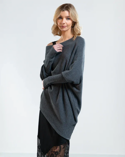 Amelie | Eleganter Drapierter Damenpullover Oversize