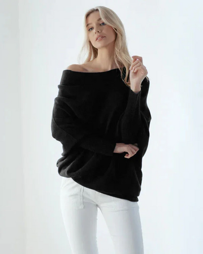 Amelie | Eleganter Drapierter Damenpullover Oversize