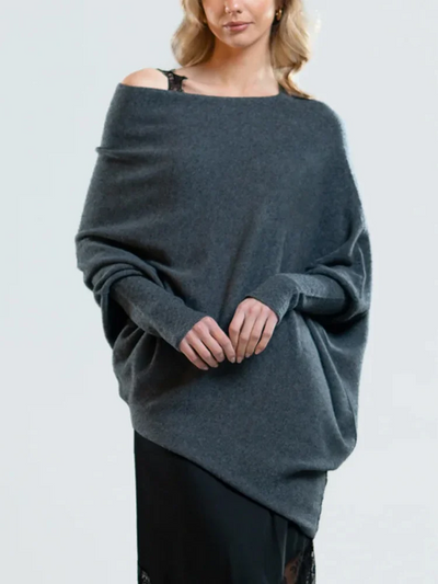 Amelie | Eleganter Drapierter Damenpullover Oversize