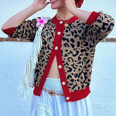 Amelie | Eleganter Leo-Cardigan für Damen Herbst