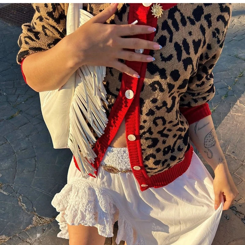 Amelie | Eleganter Leo-Cardigan für Damen Herbst