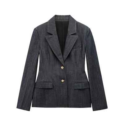 Amelie | Eleganter Longblazer für Damen Denim