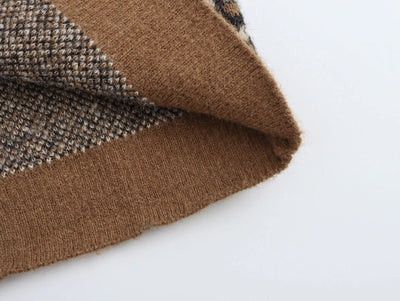 Amelie | Eleganter Strickcardigan für Damen mit Leopardenmuster