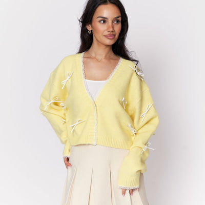 Amelie | Eleganter Strickcardigan für Damen mit Schleifen