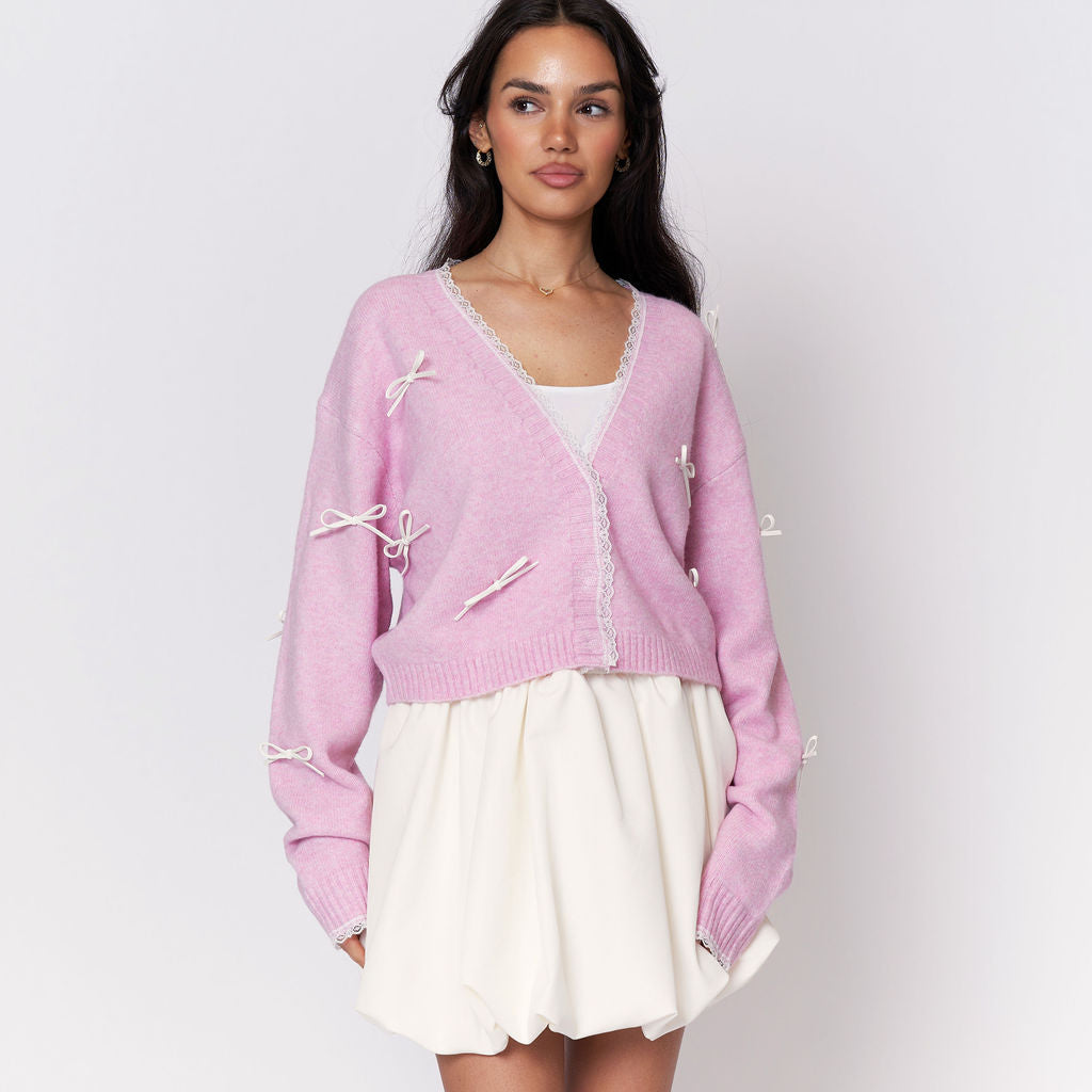 Amelie | Eleganter Strickcardigan für Damen mit Schleifen
