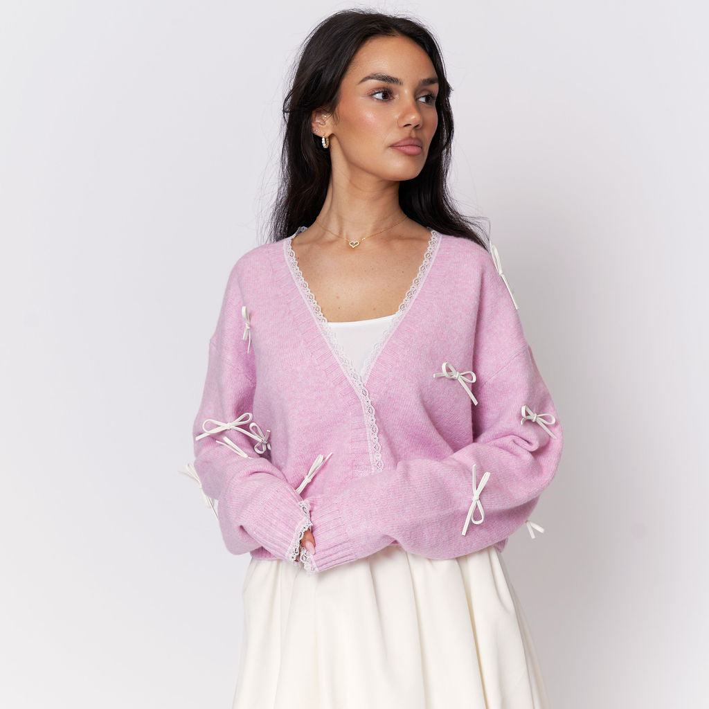 Amelie | Eleganter Strickcardigan für Damen mit Schleifen