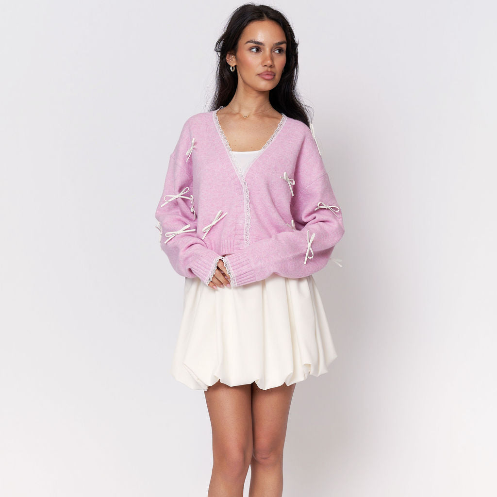 Amelie | Eleganter Strickcardigan für Damen mit Schleifen