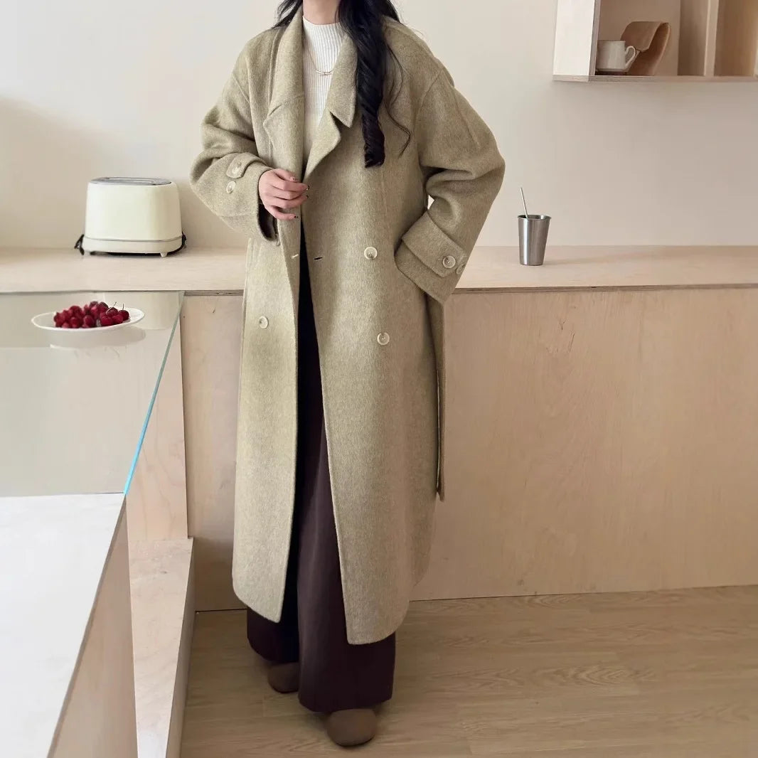 Amelie | Eleganter Wollmantel für Damen midi